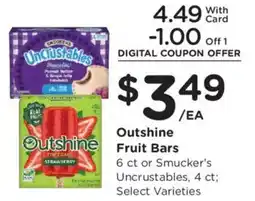 King Soopers Outshine Fruit Bars offer