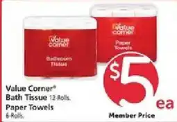 Safeway Value Corner Bath Tissue offer