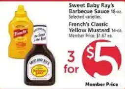 Safeway Sweet Baby Ray's Barbecue Sauce offer