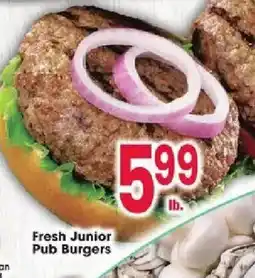 Jewel-Osco Fresh Junior Pub Burgers offer