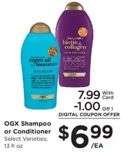 King Soopers Ogx Shampoo or Conditioner offer