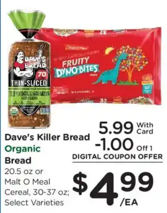 King Soopers Dave's Killer Bread Organic Bread offer