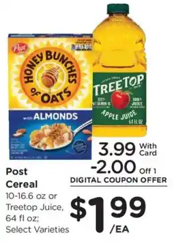 King Soopers Post Cereal offer