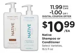 King Soopers Native Shampoo or Conditioner offer