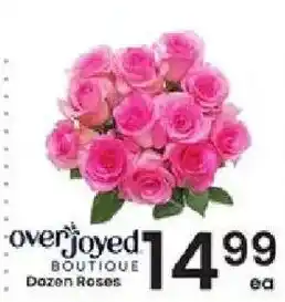 Albertsons Overjoyed Boutique Dozen Roses offer
