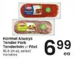 Albertsons Hormel always tender pork tenderloin or filet offer