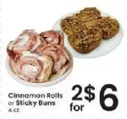 Albertsons Cinnamon Rolls or Sticky Buns offer