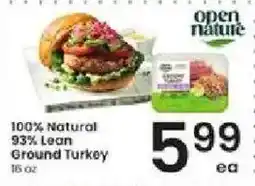 Albertsons Open Nature 100% Natural Ground Turkey offer