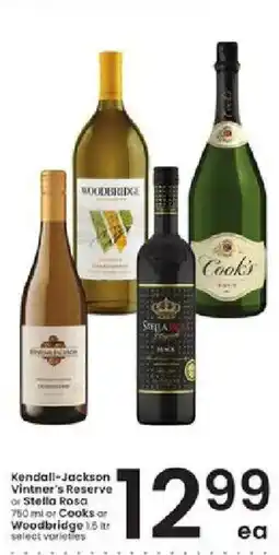 Albertsons Kendall-Jackson Vintner's Reserve or Stella Rosa or Woodbridge offer