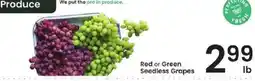Albertsons Red or Green Seedless Grapes offer