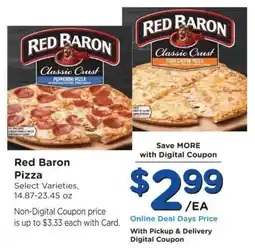 King Soopers Red Baron Pizza offer