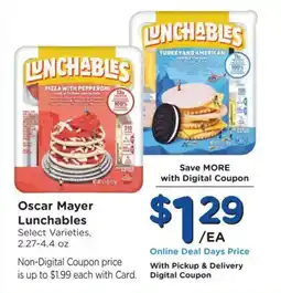 Mariano's Oscar Mayer Lunchables Select Varieties offer