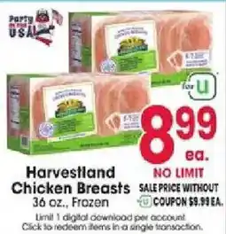 Jewel-Osco Harvestland Chicken Breasts offer