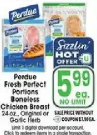 Jewel-Osco Perdue Fresh Perfect Portions Boneless Chicken Breast offer