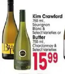 Jewel-Osco Kim Crawford Sauvignon Blanc & Select Varieties or Butter Chardonnay & Select Varieties offer