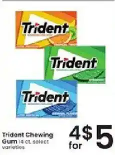 Albertsons Trident Chewing Gum offer
