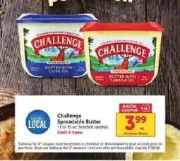 Safeway Challenge Spreadable Butter offer