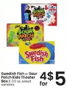 Albertsons Swedish Fish or Sour Patch Kids Theater offer