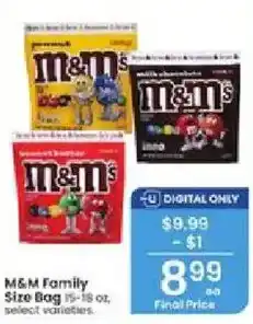 Albertsons M&M Family Size Bag offer