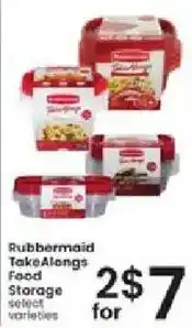 Albertsons Rubbermaid TakeAlongs Food Storage offer