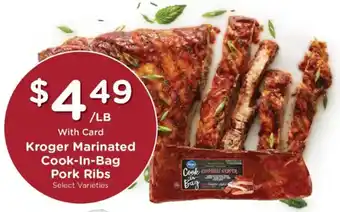 Kroger marinated cook-in-bag pork ribs