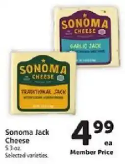 Safeway Sonoma Jack Cheese offer