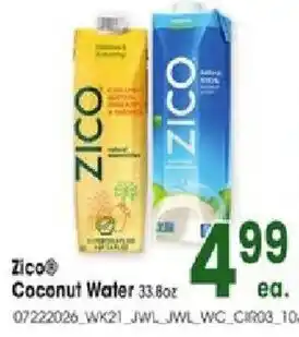 Jewel-Osco Zico Coconut Water offer