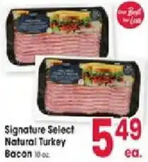 Jewel-Osco Signature Select Natural Turkey Bacon offer