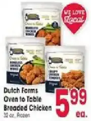 Jewel-Osco Dutch Farms Oven to Table Breaded Chicken offer