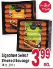 Jewel-Osco Signature Select Smoked Sausage offer