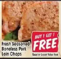 Jewel-Osco Fresh Seasoned Boneless Pork Loin Chops offer