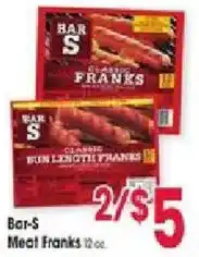 Jewel-Osco Bar-S meat franks offer