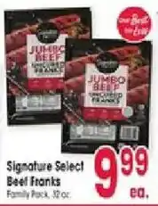 Jewel-Osco Signature Select Beef Franks offer