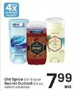 Albertsons Old Spice or Secret Outlast offer
