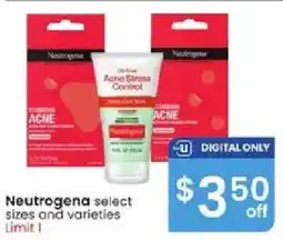 Albertsons Neutrogena select sizes and varieties offer