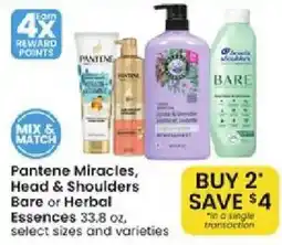 Albertsons Pantene Miracles, Head & Shoulders Bare or Herbal Essences offer