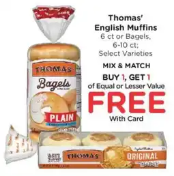 King Soopers Thomas' English Muffins or Bagels offer