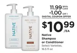 Mariano's Native Shampoo or Conditioner offer