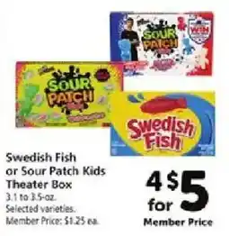 Safeway Swedish Fish or Sour Patch Kids Theater Box offer
