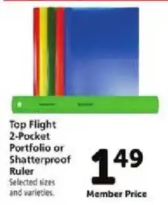 Safeway Top Flight 2-Pocket Portfolio or Shatterproof Ruler offer