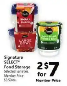 Safeway Signature Select Food Storage offer