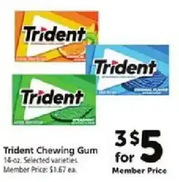 Safeway Trident Chewing Gum offer