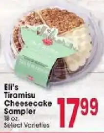 Jewel-Osco Eli's Tiramisu Cheesecake Sampler offer