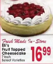 Jewel-Osco Eli's Fruit Topped Cheesecake offer
