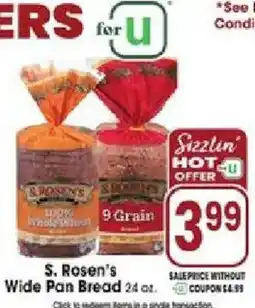 Jewel-Osco S. Rosen's Wide Pan Bread offer