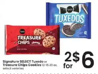 Albertsons Signature Select Tuxedo or Treasure Chips Cookies offer