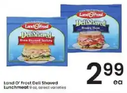 Albertsons Land O' Frost Deli Shaved Lunchmeat offer