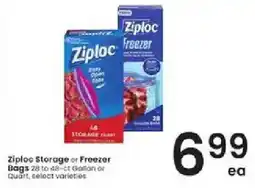 Albertsons Ziploc storage or freezer bags offer