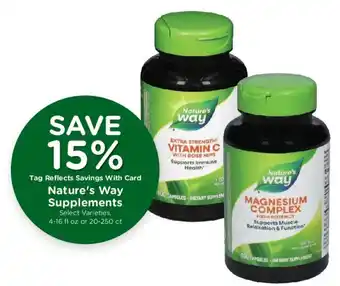 King Soopers Nature's Way Supplements offer