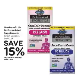 King Soopers Garden of Life Dr Formulated Supplements offer